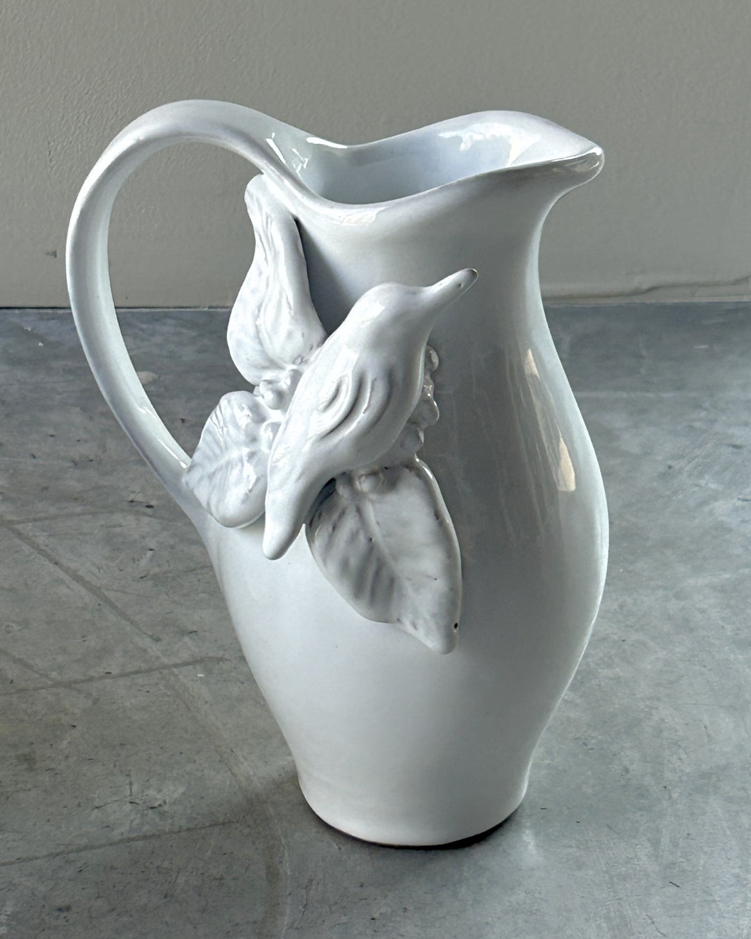 Jarra Colibrí Esbelta Blanca