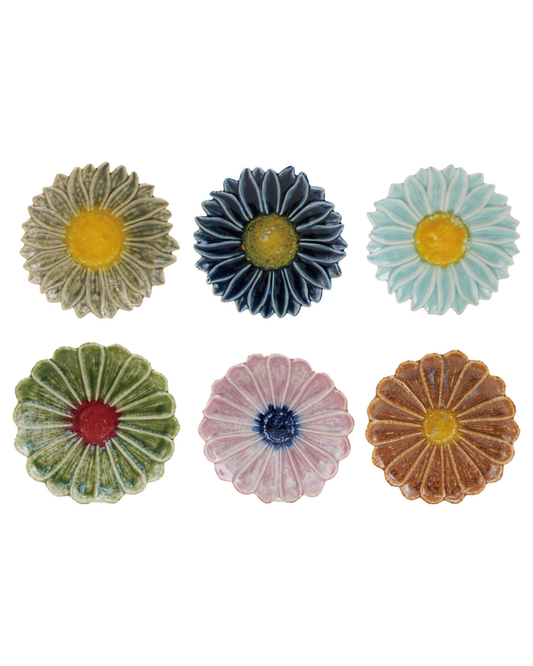 Plato Con Forma De Flor, set de 6 Colores