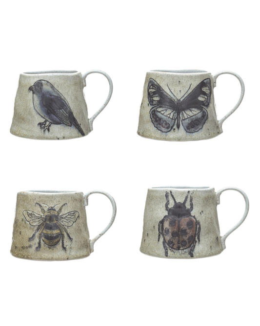 Set de 4 Tazas de Insectos