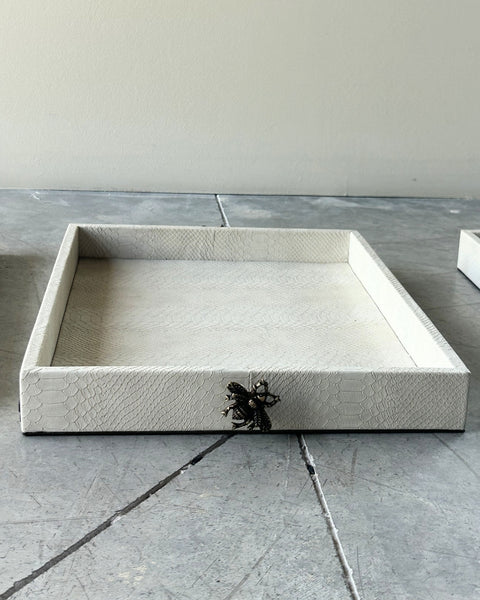 Charola Ortiga Rectangular Avispa Crema
