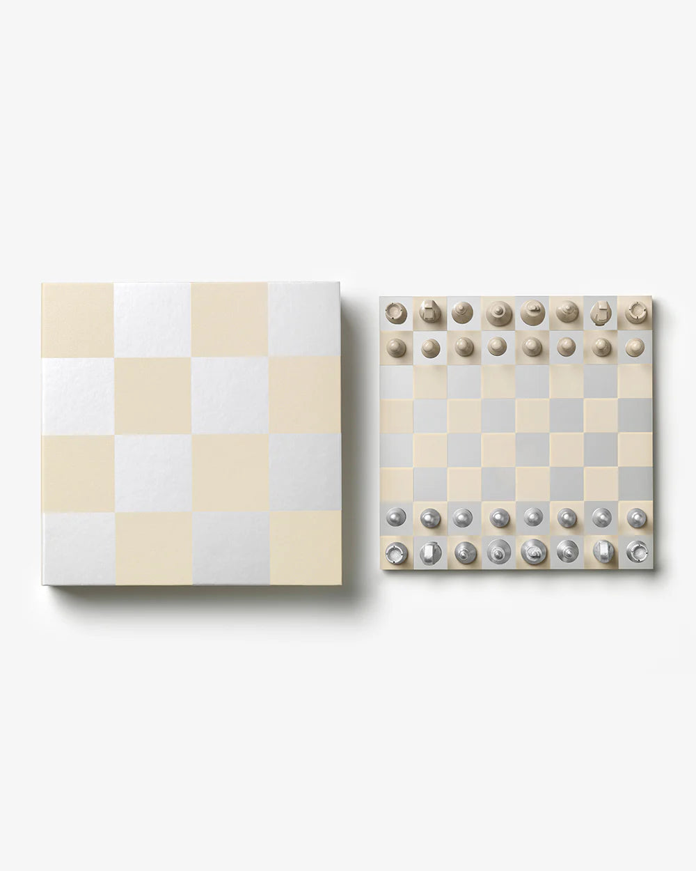 Ajedrez Espejo Beige/Plata