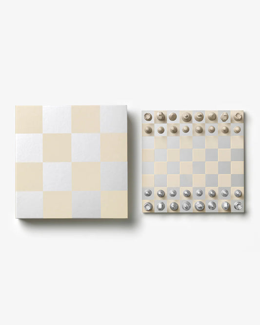 Ajedrez Espejo Beige/Plata