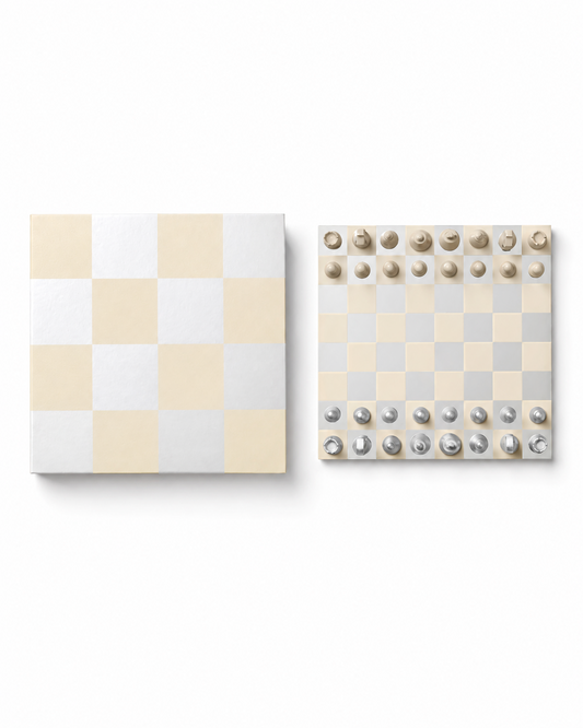 Ajedrez Espejo Beige/Plata