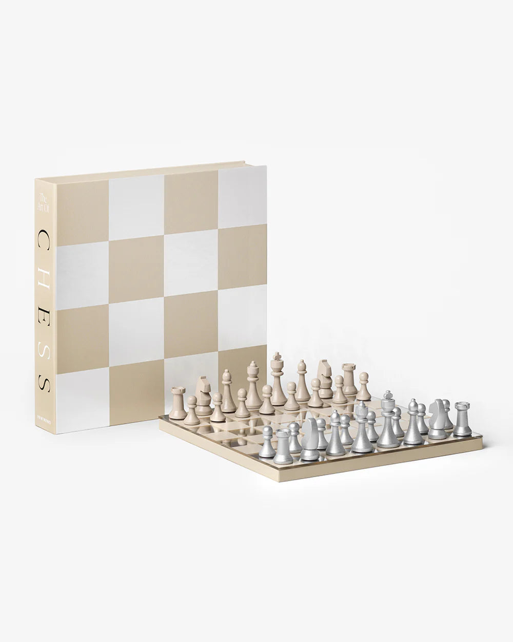 Ajedrez Espejo Beige/Plata 3