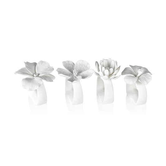 Aros para Servilleta Flor de Porcelana