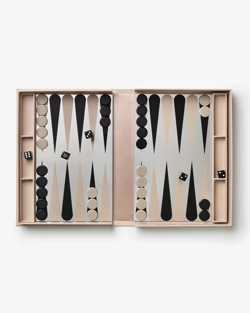 Art of Backgammon Espejo Beige