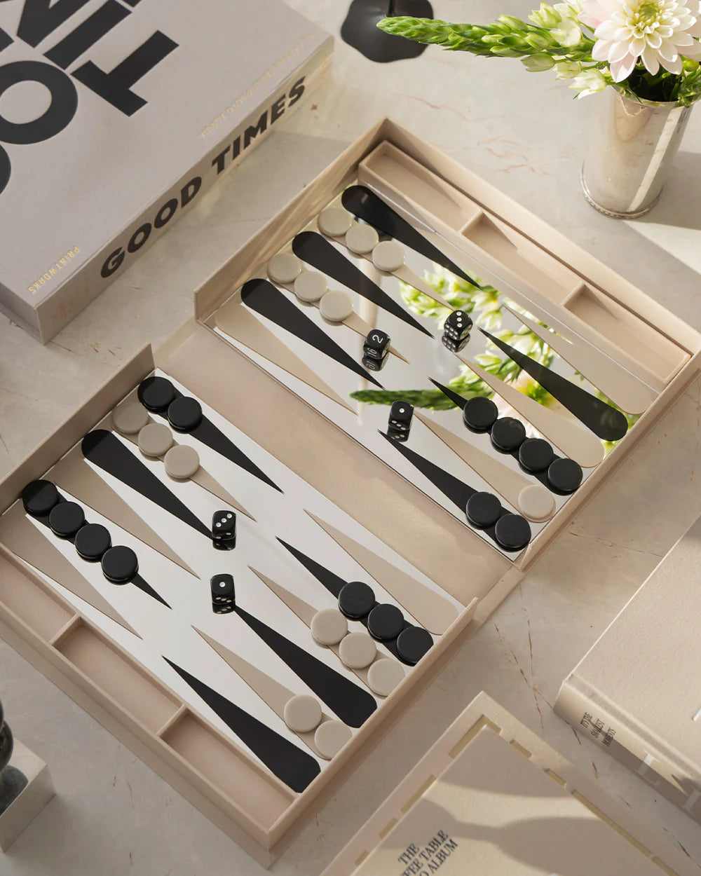 Art of Backgammon Espejo Beige 2