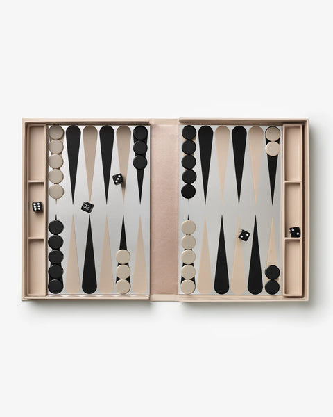 Art of Backgammon Espejo Beige