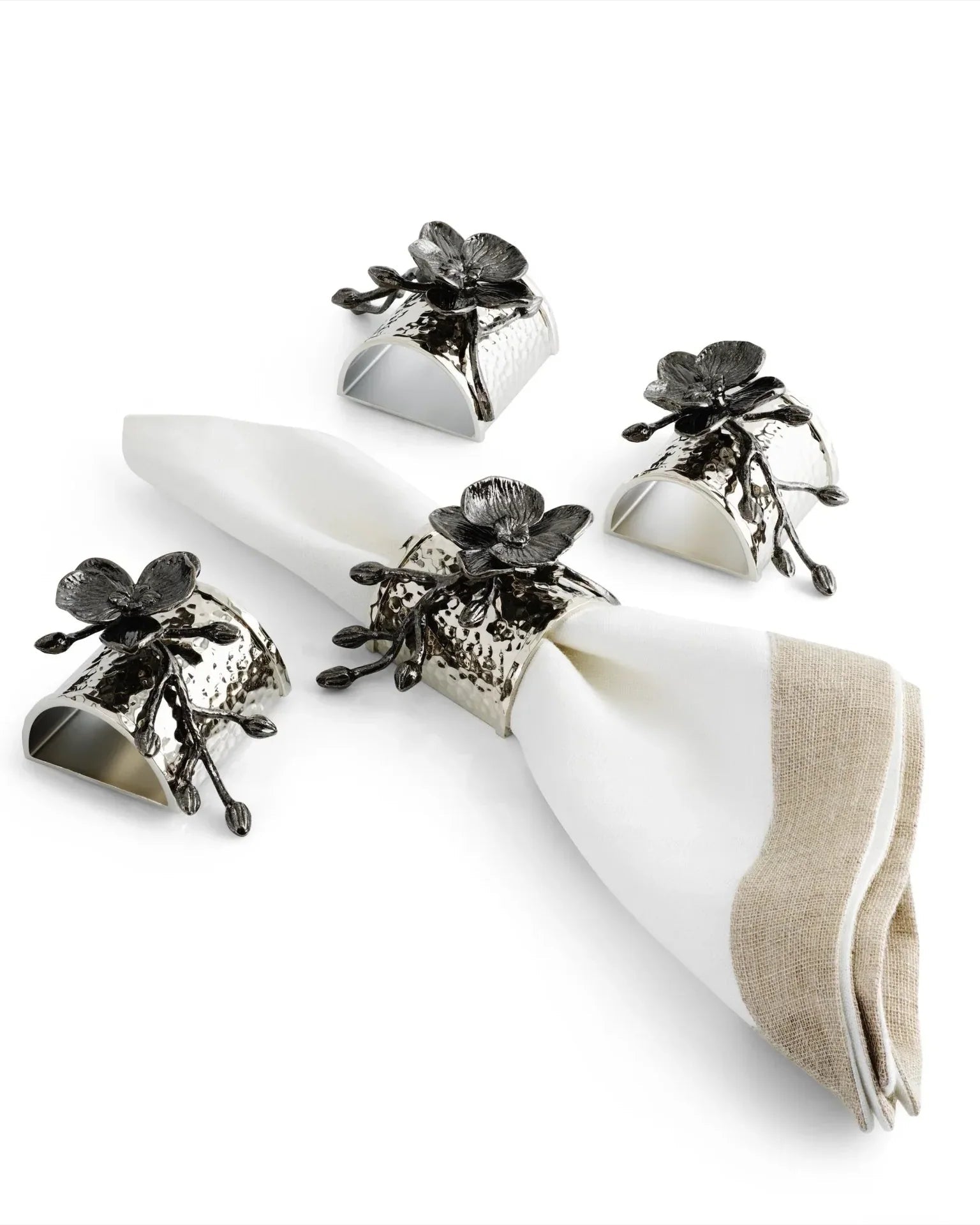 Black Orchid Aros para Servilleta