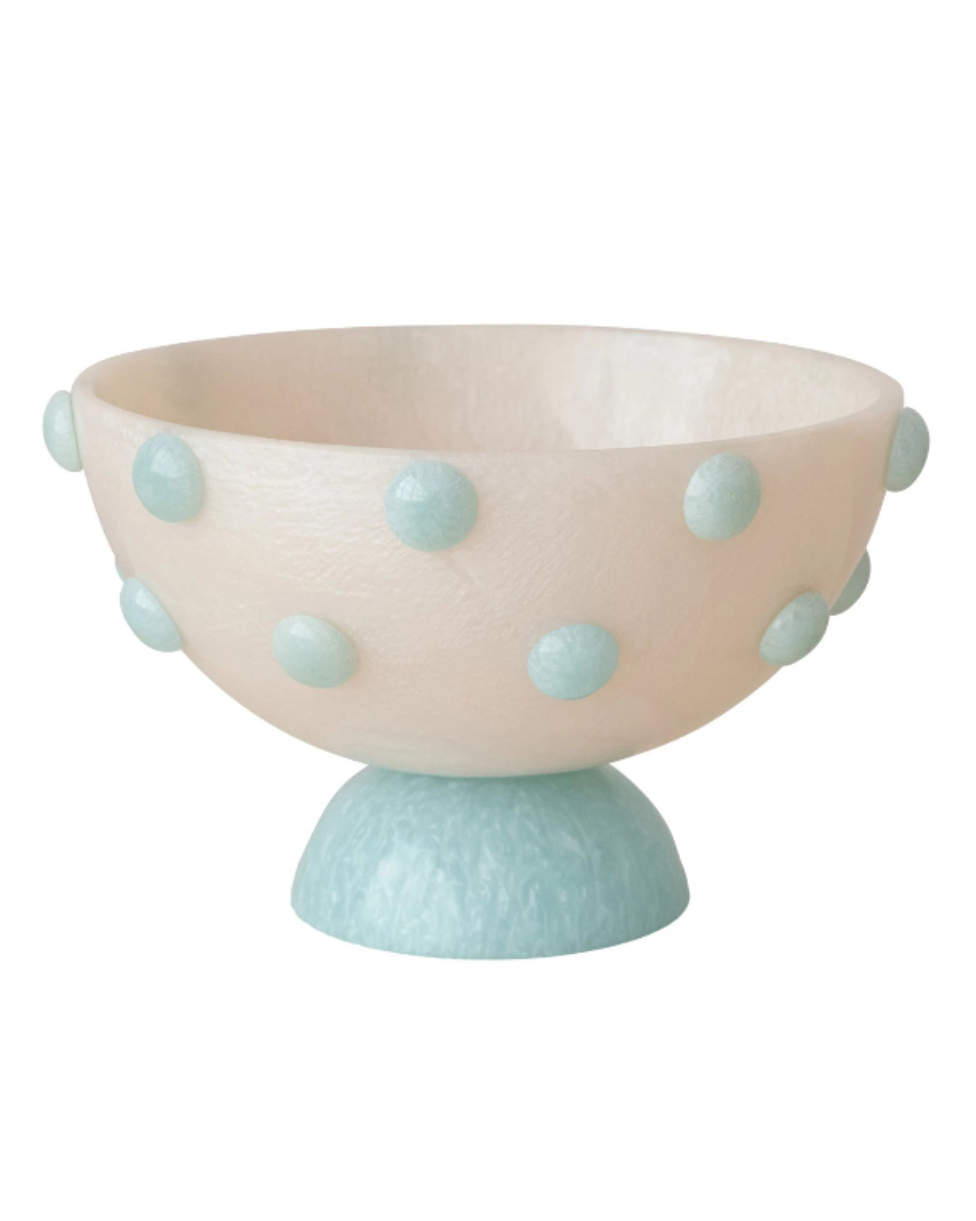Bowl Marmoleado con Base y Puntos en Relieve