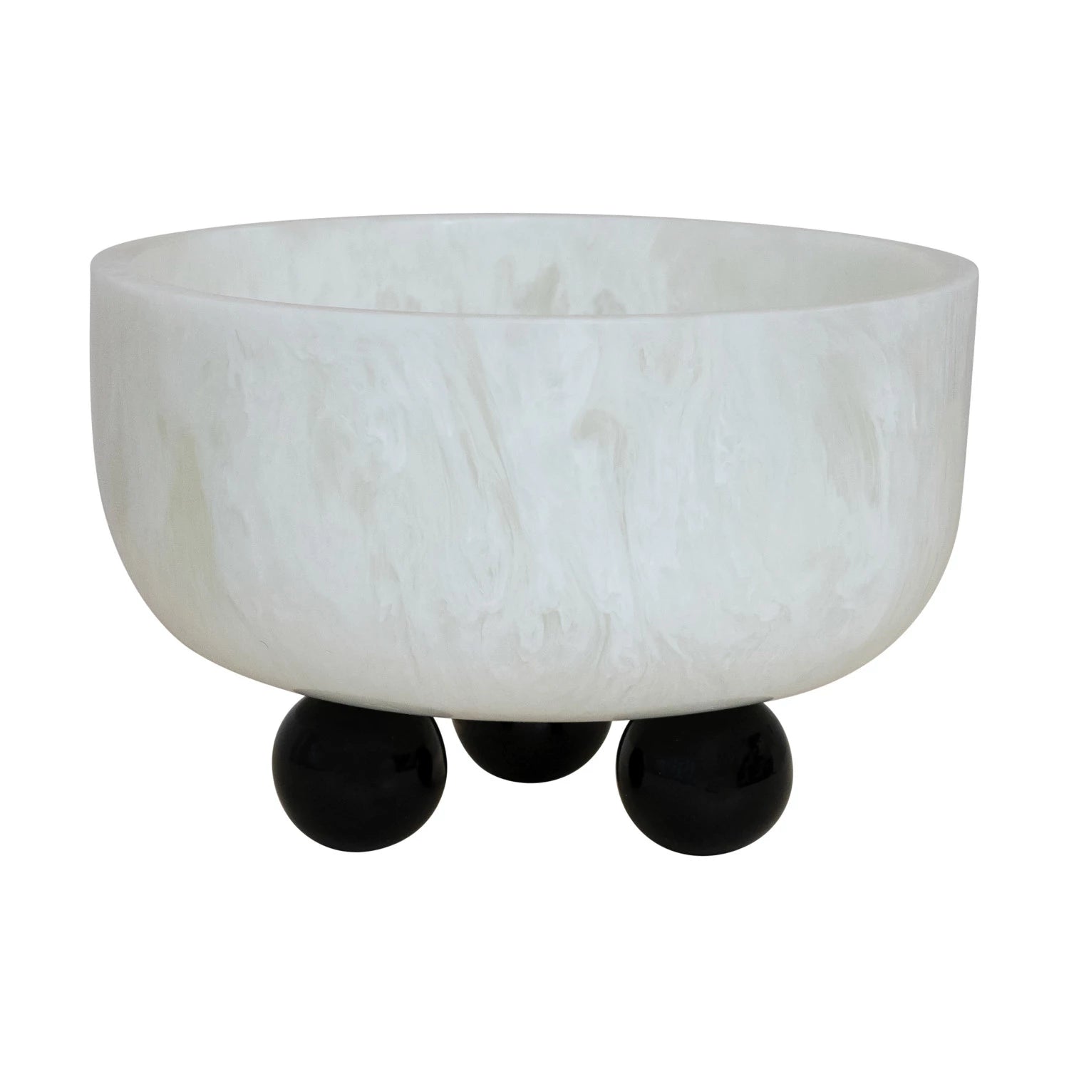 Bowl de Resina Marmoleada con Pies Esféricos