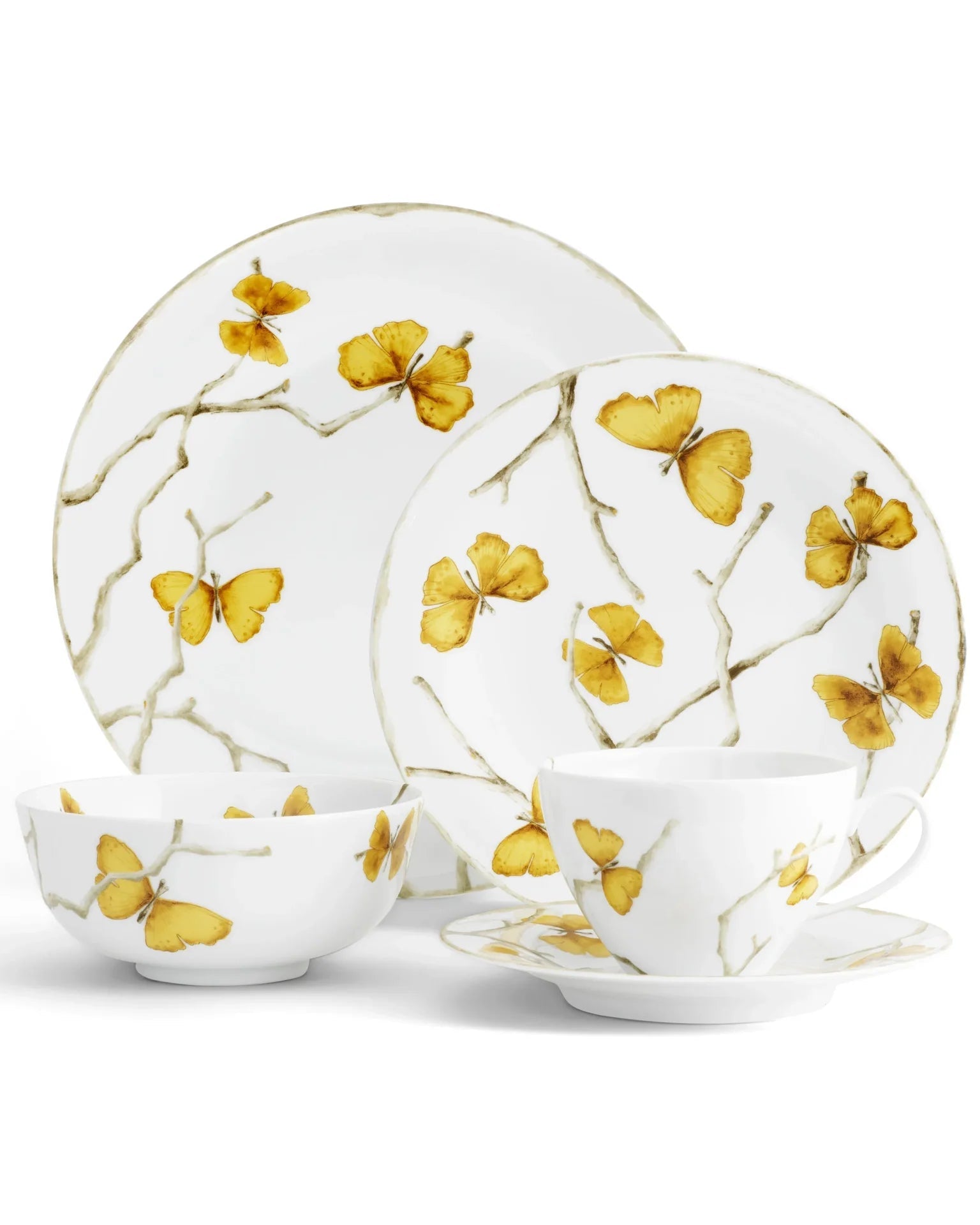 Butterfly Ginkgo Gold Taza 2