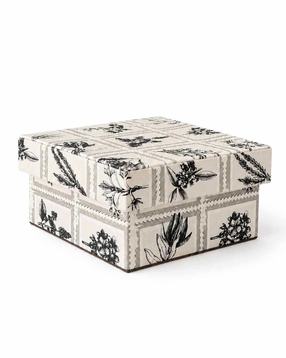 Caja de Té 4 Divisiones Herbolaria Gris