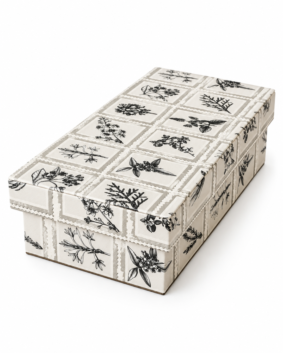Caja de Té 8 Divisiones Herbolaria Gris