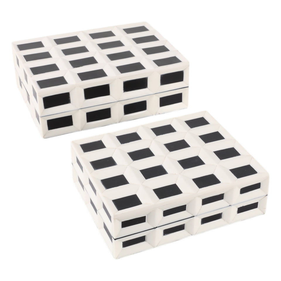 Cajas Hulette Blanco y Negro