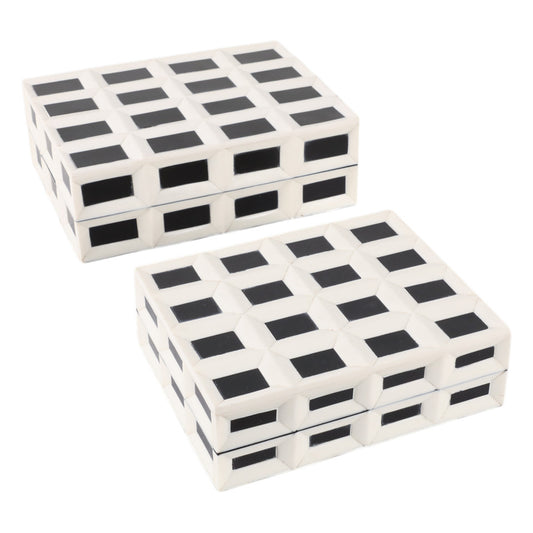 Cajas Hulette Blanco y Negro