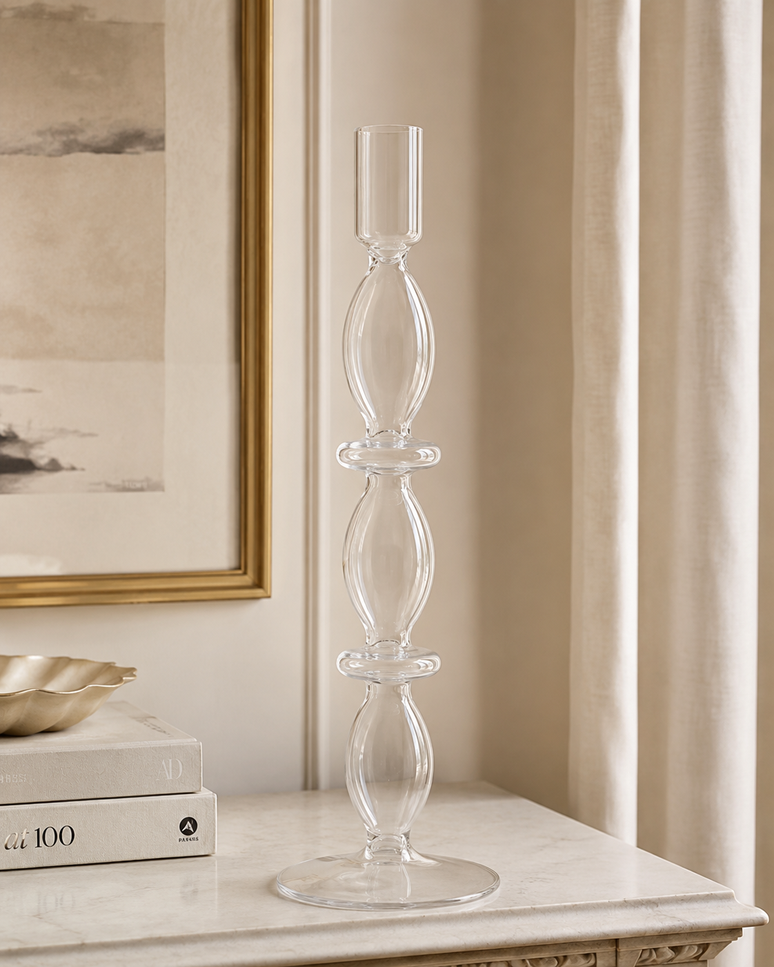 Candelabro Sirena de Vidrio