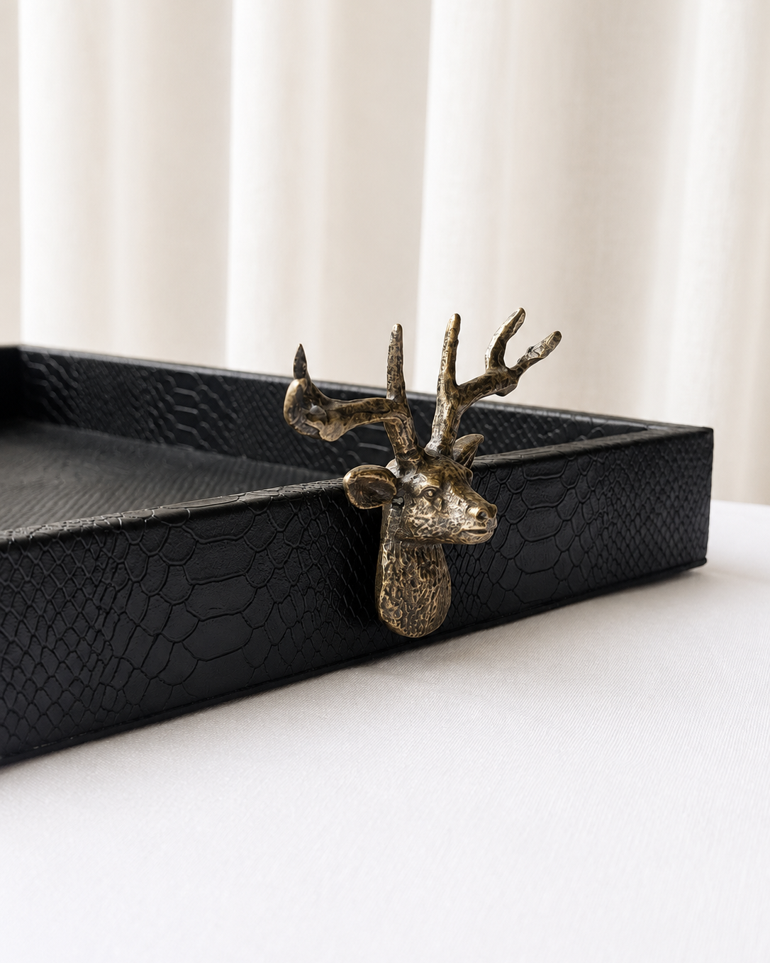 Charola Ortiga Rectangular Reno Negro
