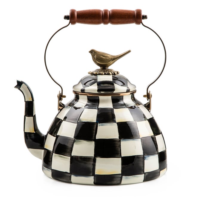 Courtly Check 3 Quart Tea Kettle Bird