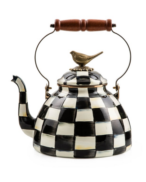 Courtly Check 3 Quart Tea Kettle Bird
