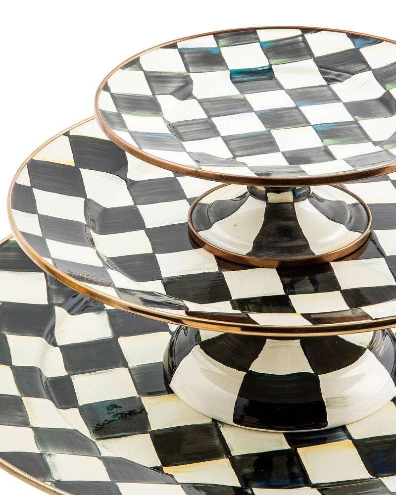 Courtly Check Large Pedestal Platter