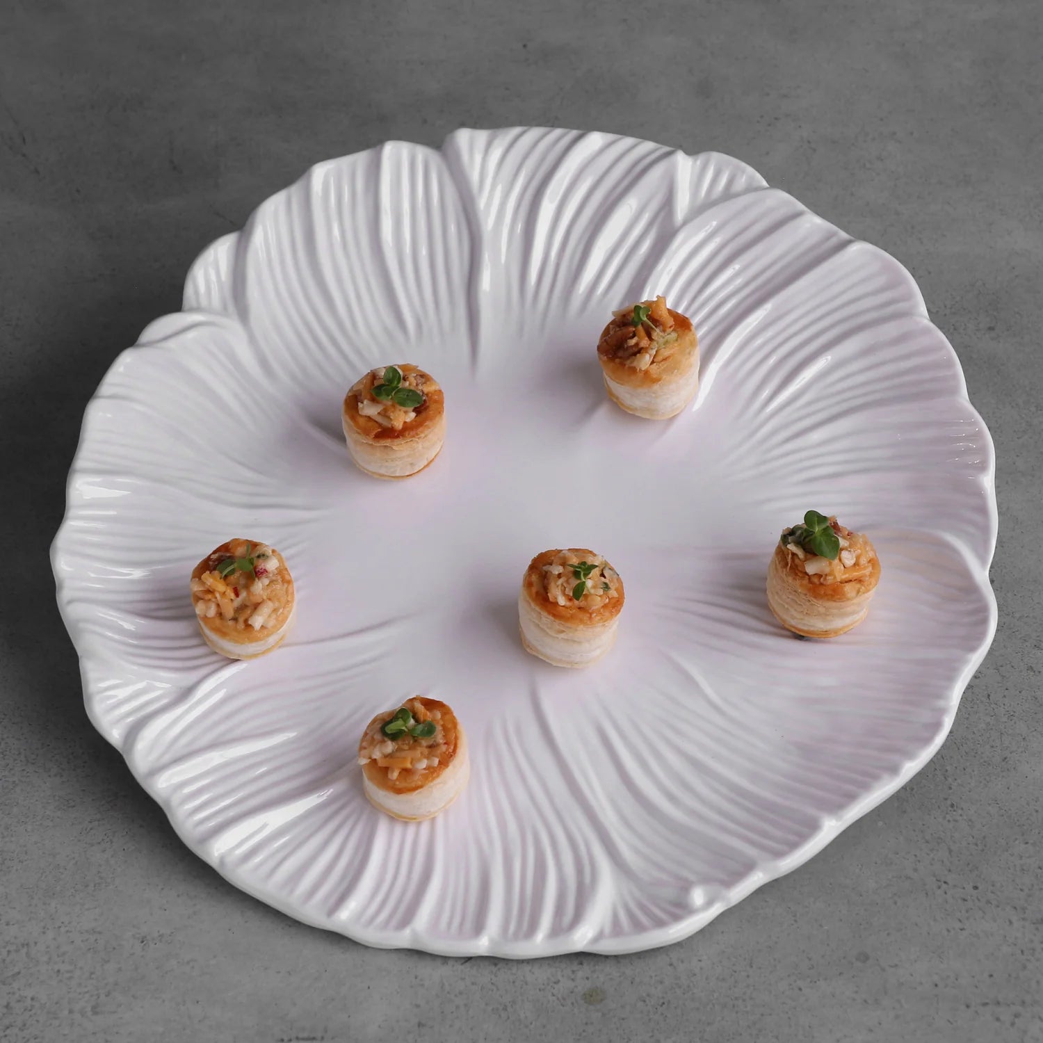 Lettuce Plato 13" Blanco (Set de 4) 2