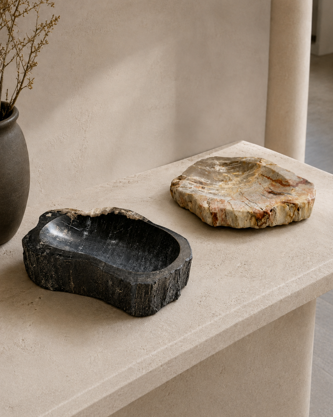 Madera Petrificada Tipo Plato