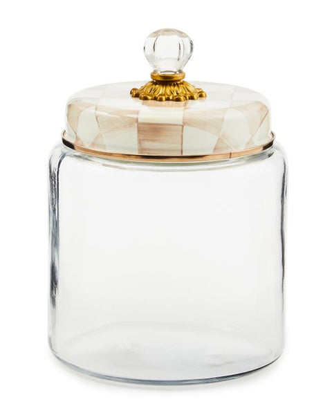 Mocha Check Large Kitchen Canister