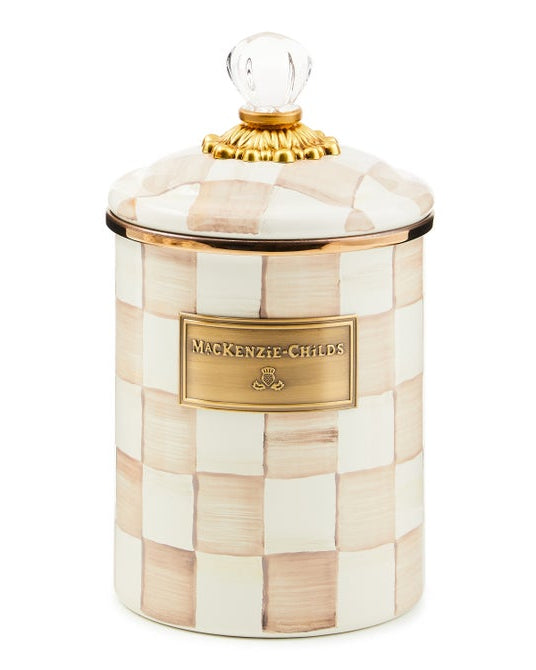 Mocha Check Medium Canister