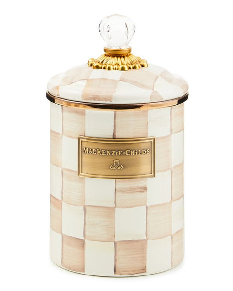 Mocha Check Medium Canister