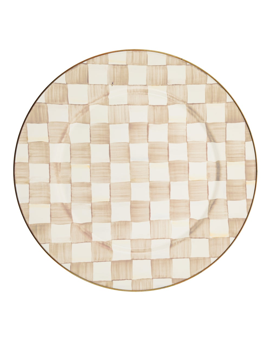 Mocha Check Serving Platter