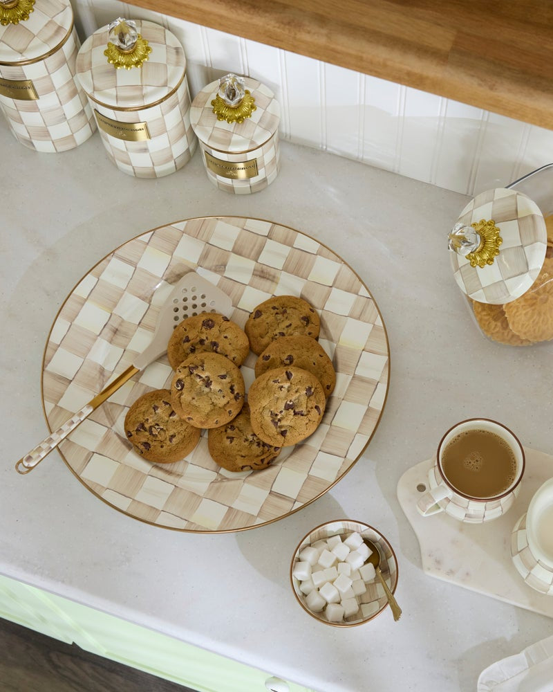 Mocha Check Serving Platter