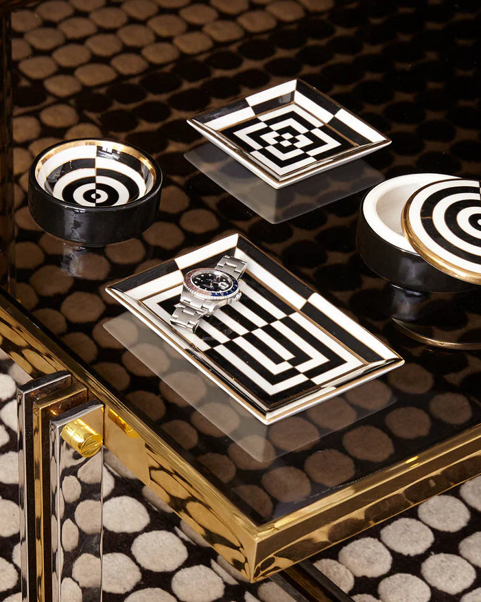 Op Art Rectangular Tray