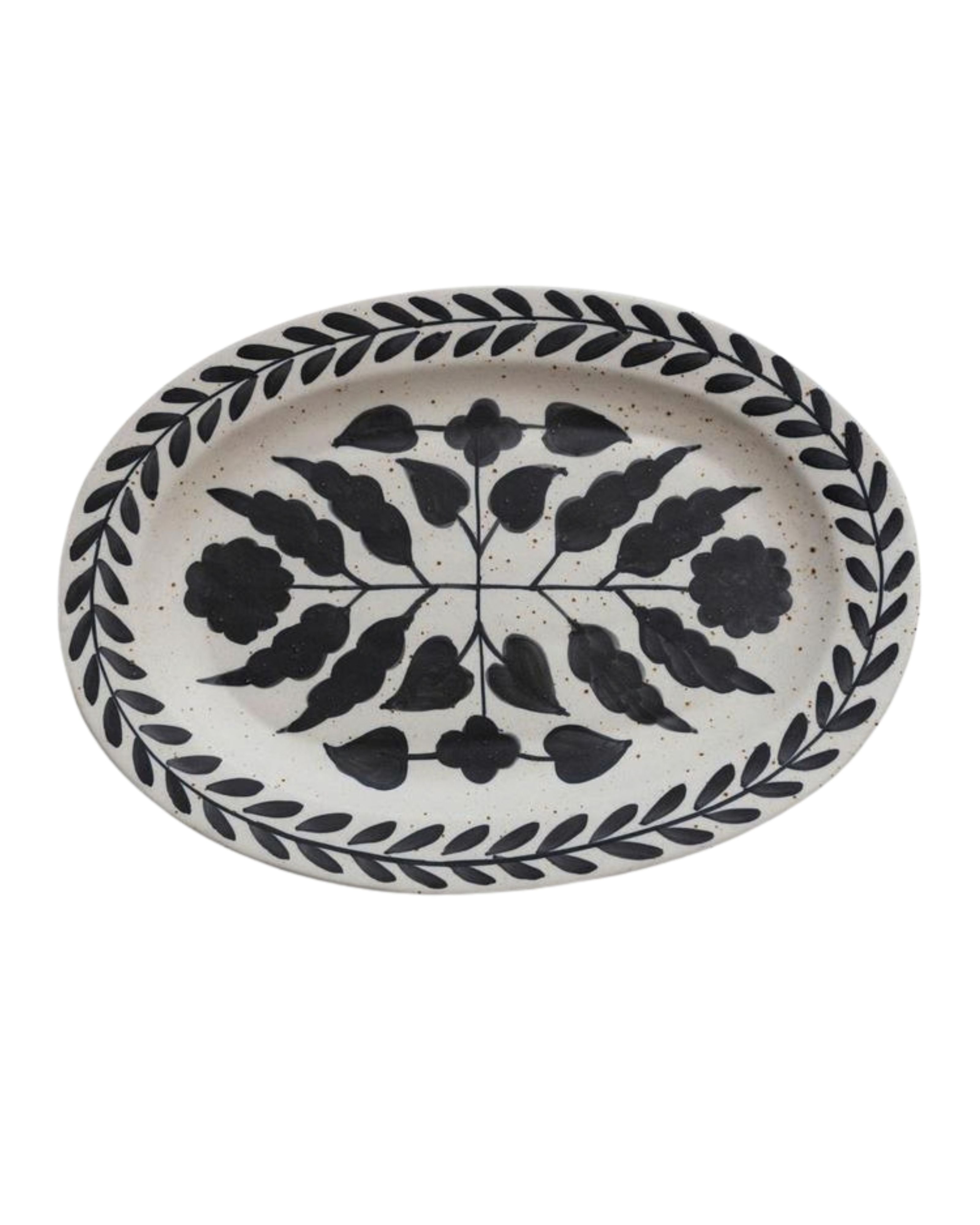 Platón Ovalado Diseño Floral