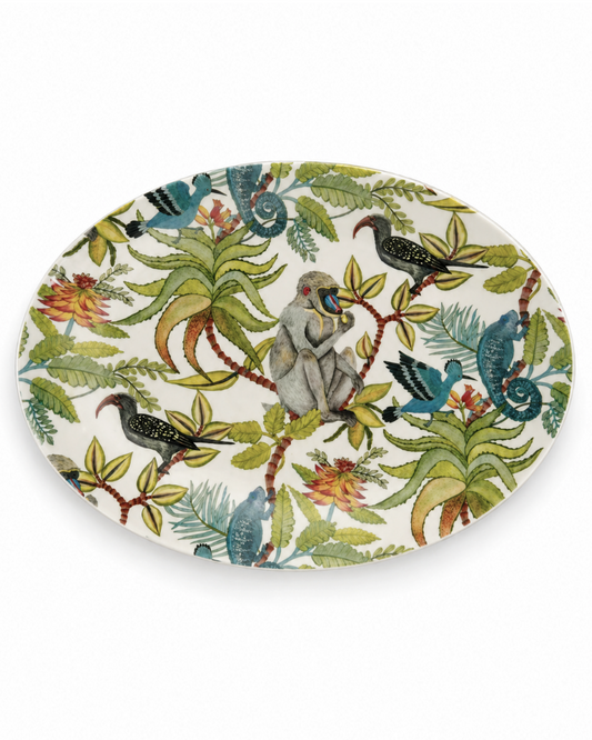 Platón Ovalado Diseño Tropical