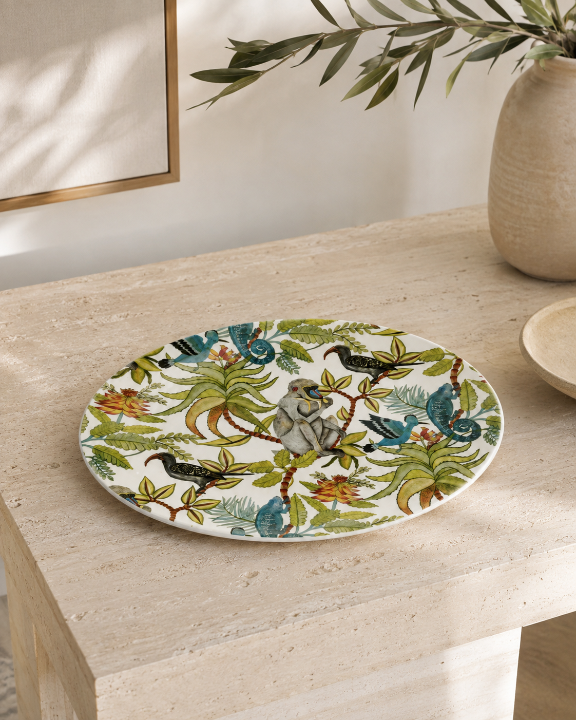 Platón Ovalado Diseño Tropical