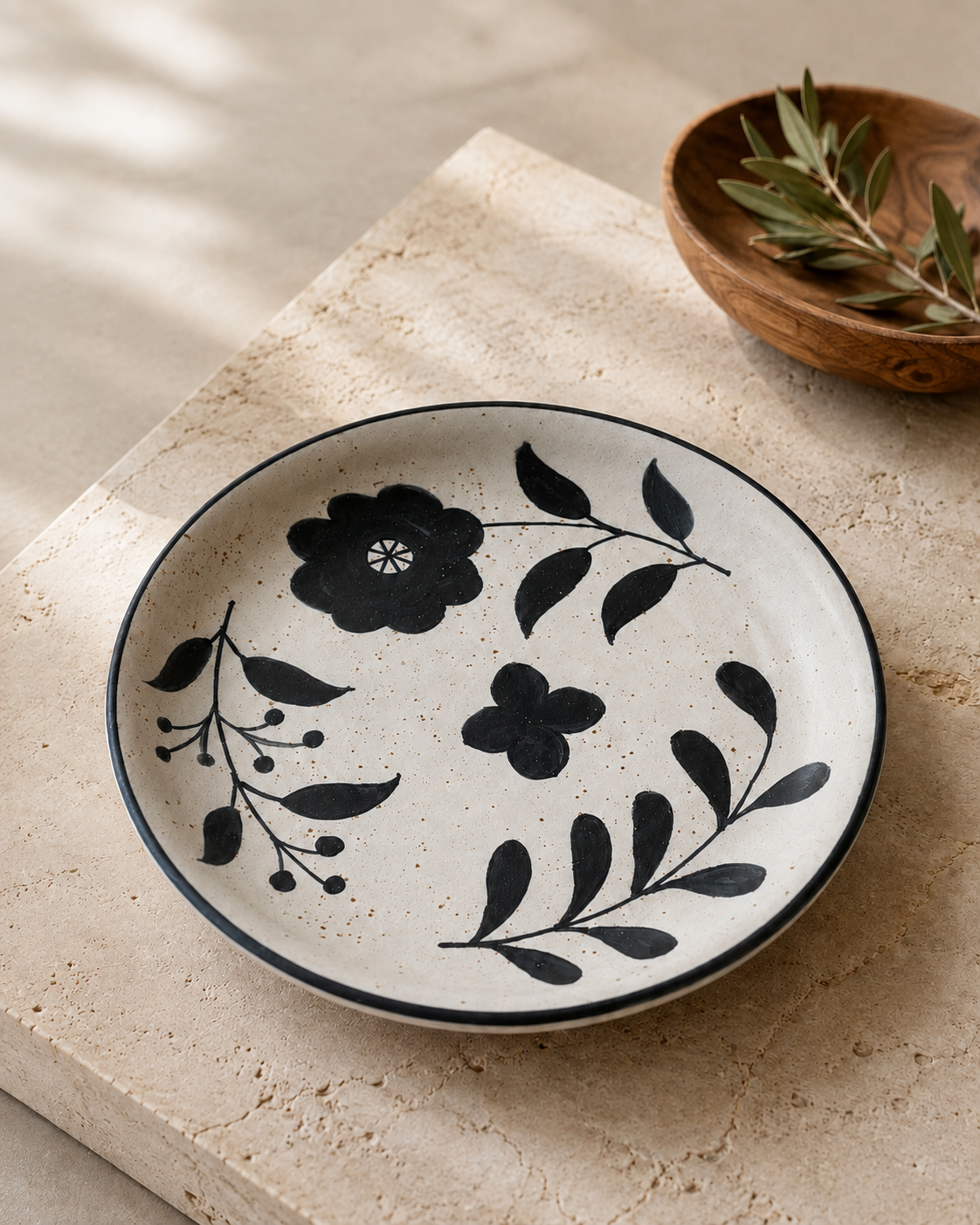 Platón con Diseño Floral