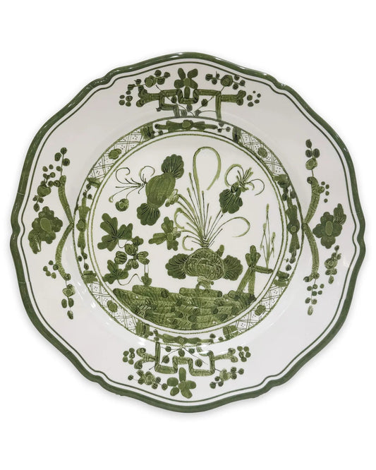 Plato para Ensalada 9" Blanco & Verde (Set de 4)