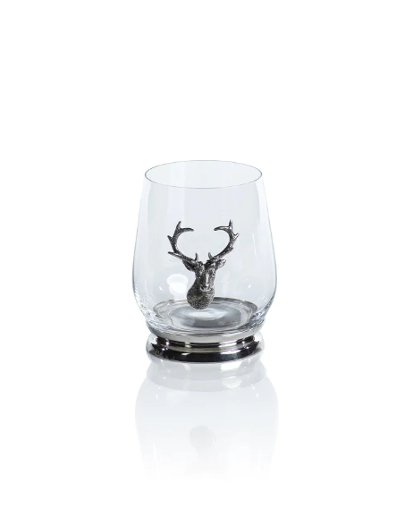 Vaso St. Anton de vidrio y peltre
