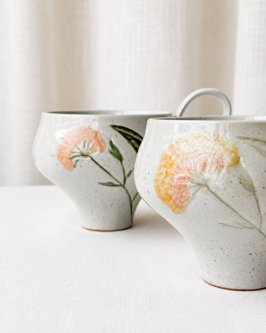 Set de 3 Tazas con Flores