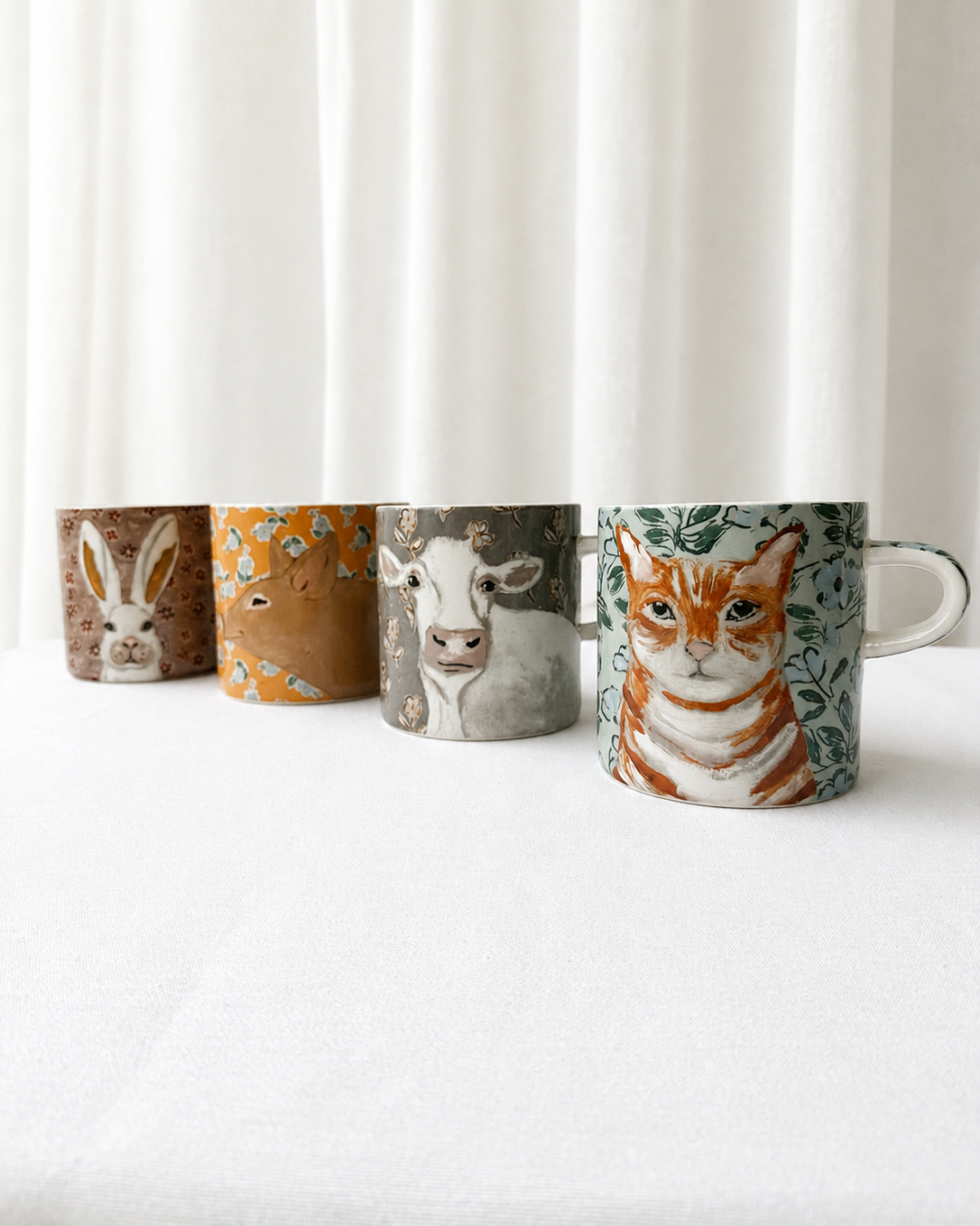 Set de 4 Tazas Diseño Animal