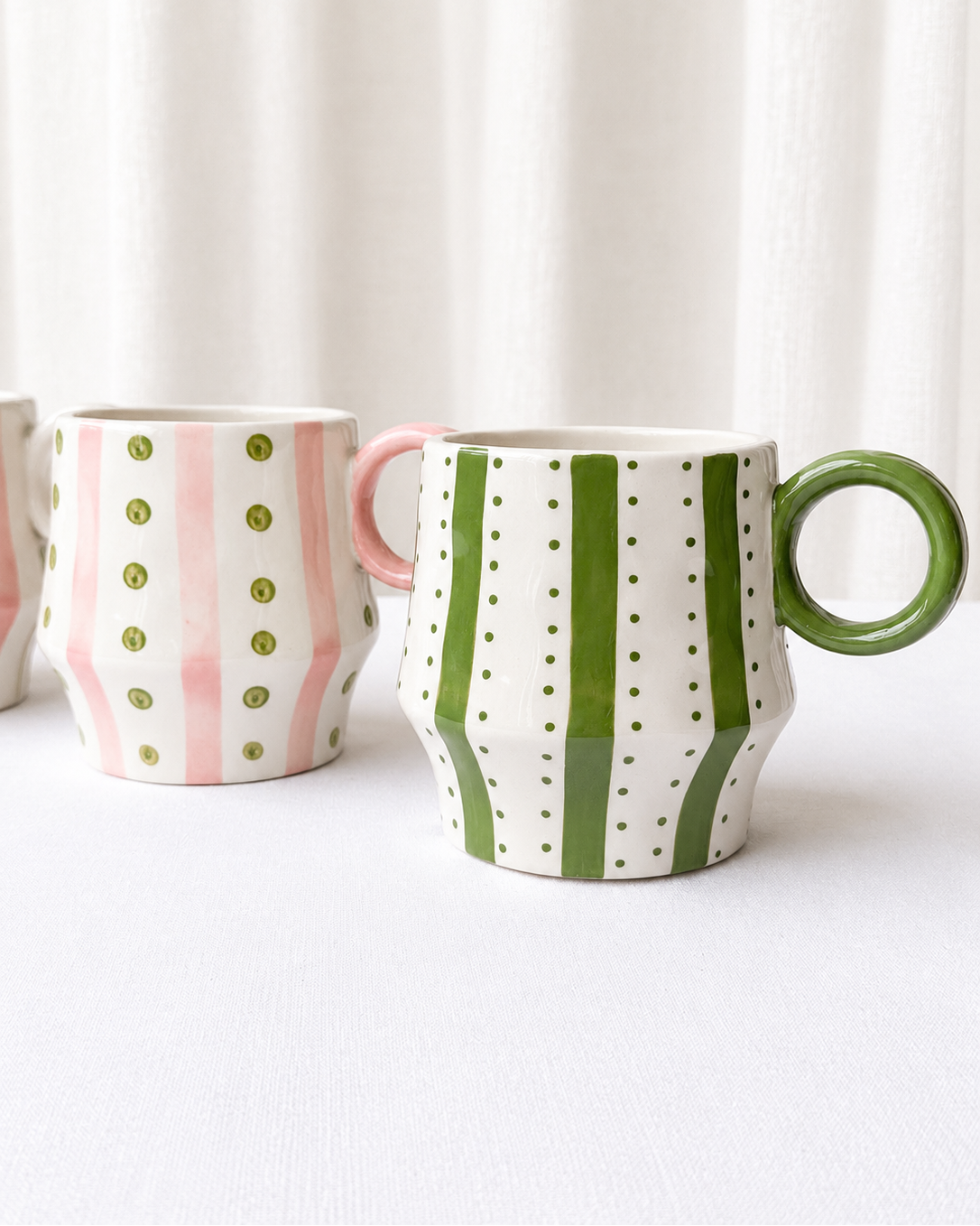 Set de 4 Tazas con Rayas