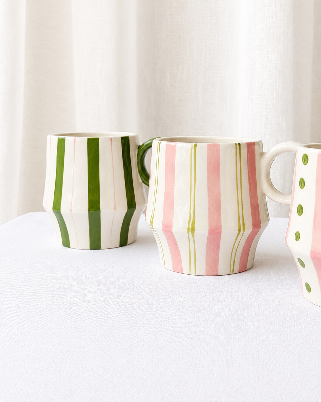 Set de 4 Tazas con Rayas