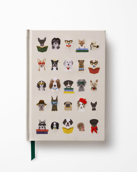 Diario Bordado Perros Estudiosos