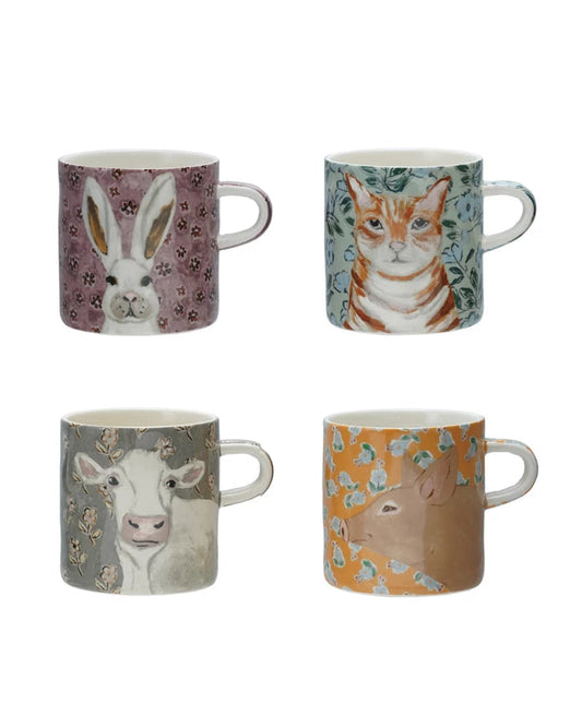 Taza de Gres con Diseño Animal