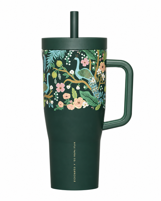 Termo con popote – Peacock Blue