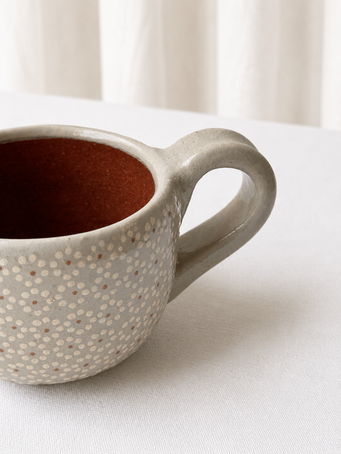 Terno Taza Puntito Capuchino