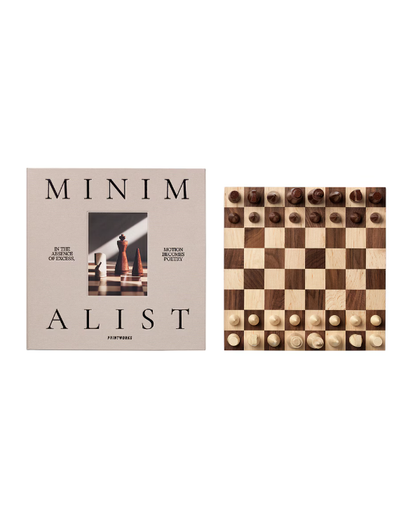 The Minimalist Ajedrez de Madera Beige