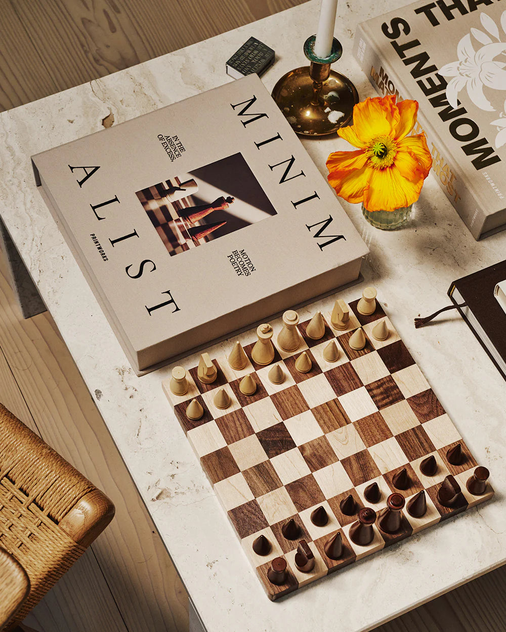The Minimalist Ajedrez de Madera Beige 2