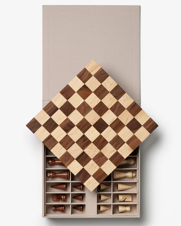 The Minimalist Ajedrez de Madera Beige